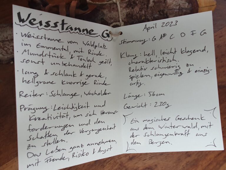 Ritualflöte Tanne