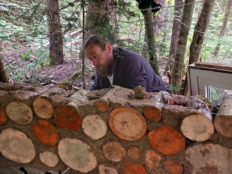 Cordwood im Bau